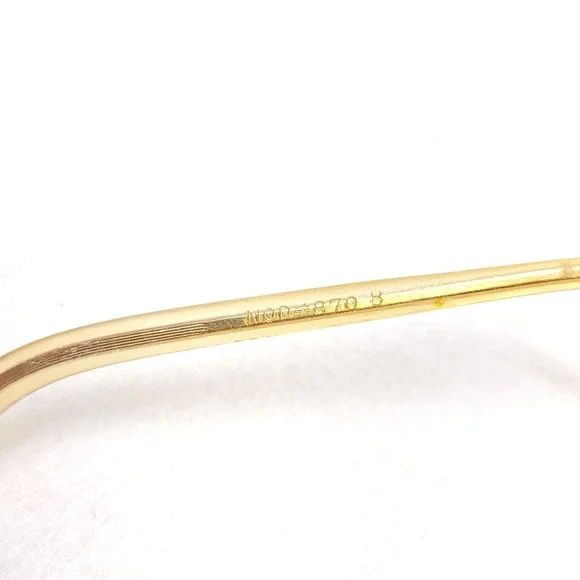 Vintage Drop Frame Glasses Gold Eyeglasses Mod 870 B Frames Only 52-18-140